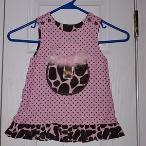 Girl Bailey Boys Pink Brown Purse Jumper Dress Sz 12M NWOT